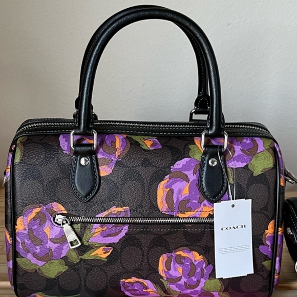 ✅Coach Set rowan satchel crossbody signature canvas + matching wallet - Picture 3 of 8